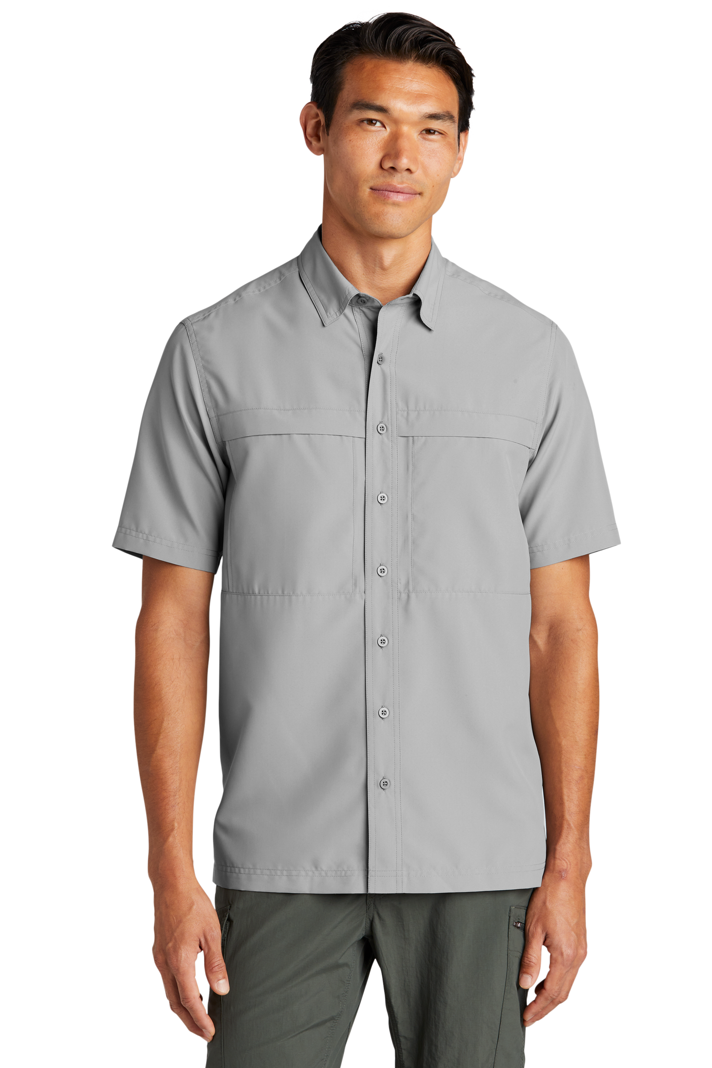 Port Authority® Short Sleeve UV Daybreak Shirt - Gusty Grey