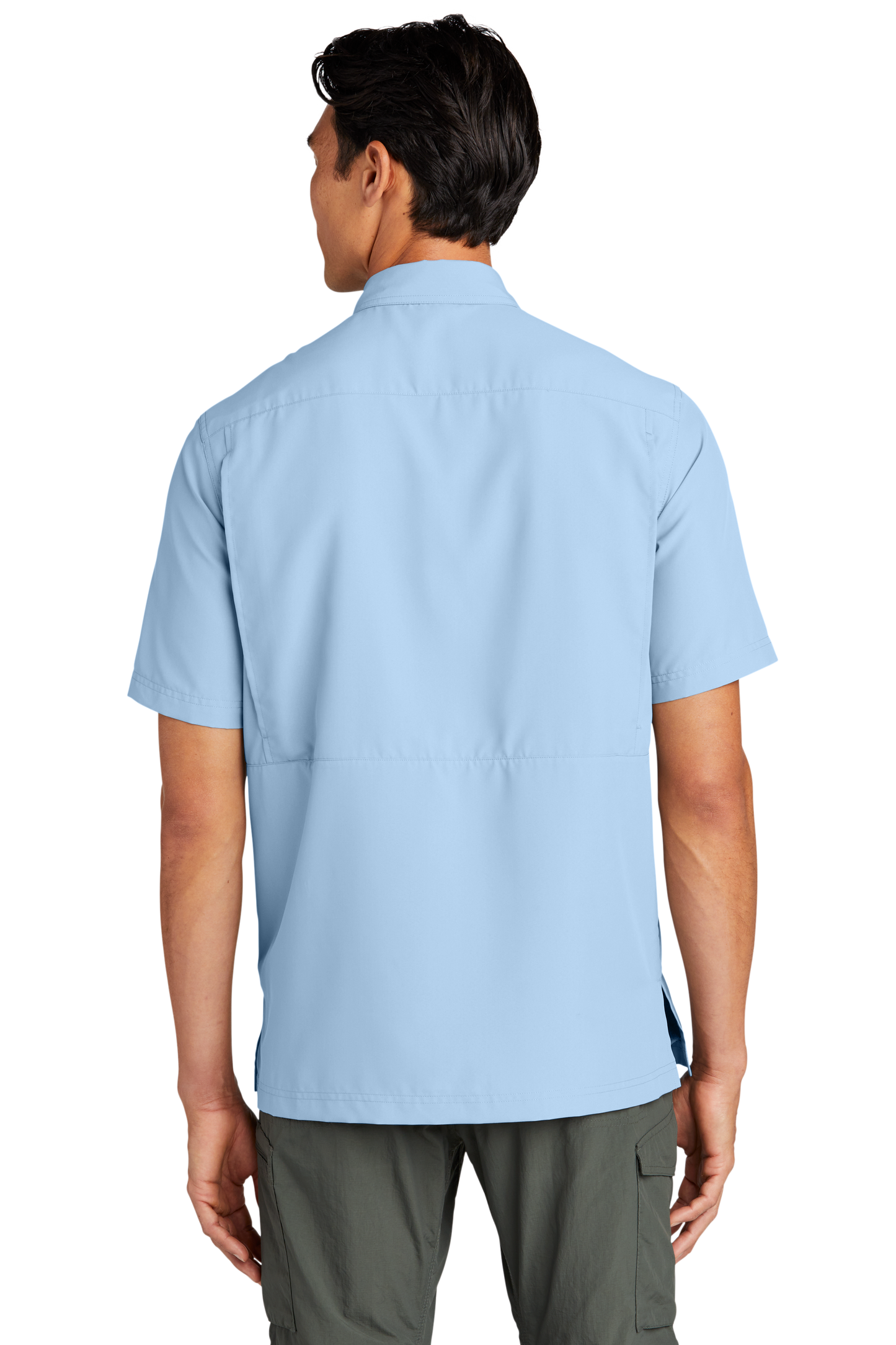 Port Authority® Short Sleeve UV Daybreak Shirt - Light Blue