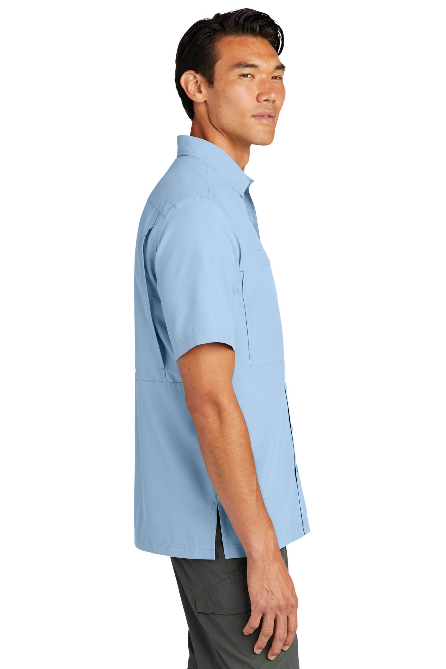 Port Authority® Short Sleeve UV Daybreak Shirt - Light Blue