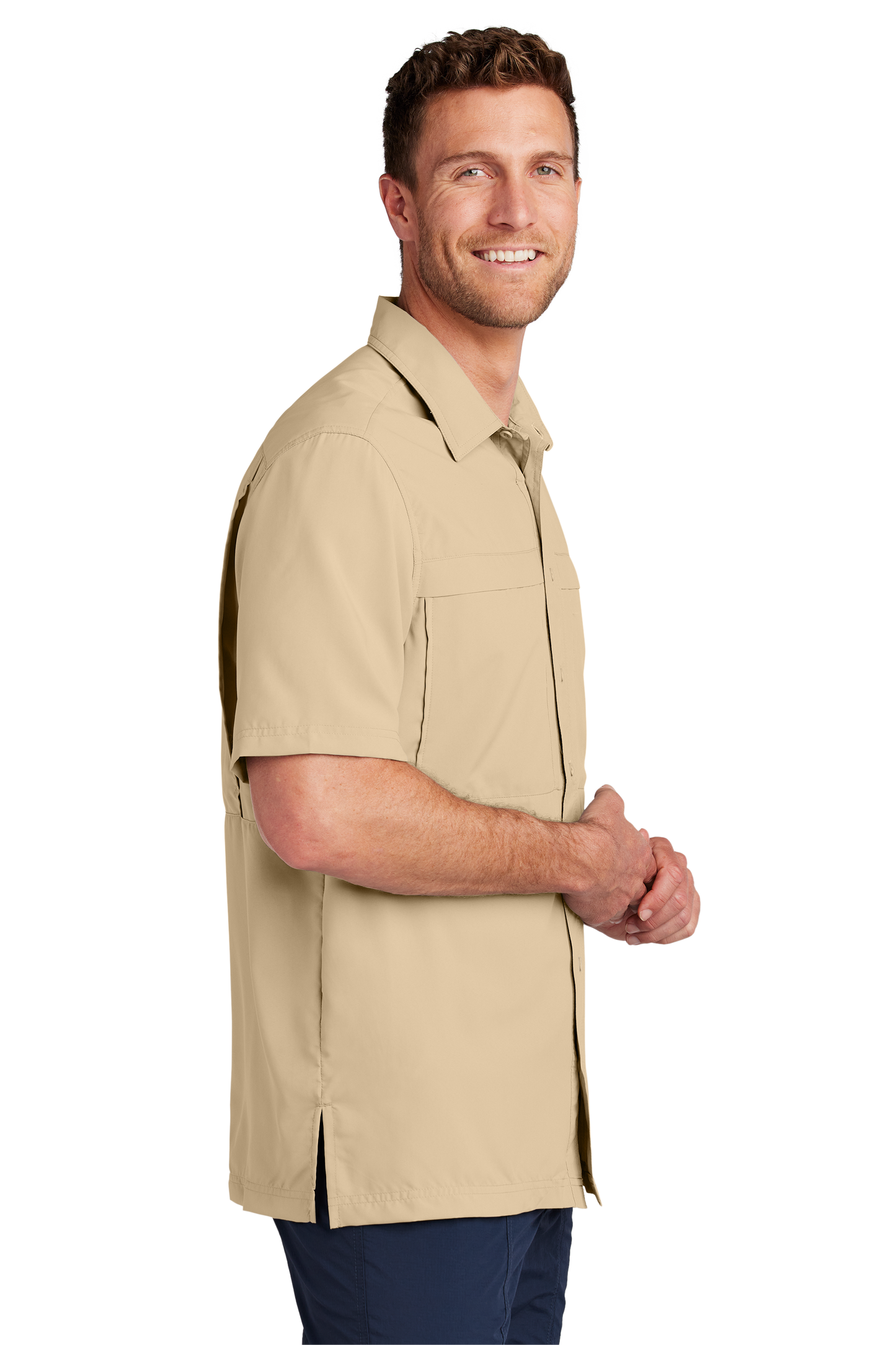 Port Authority® Short Sleeve UV Daybreak Shirt - Oat