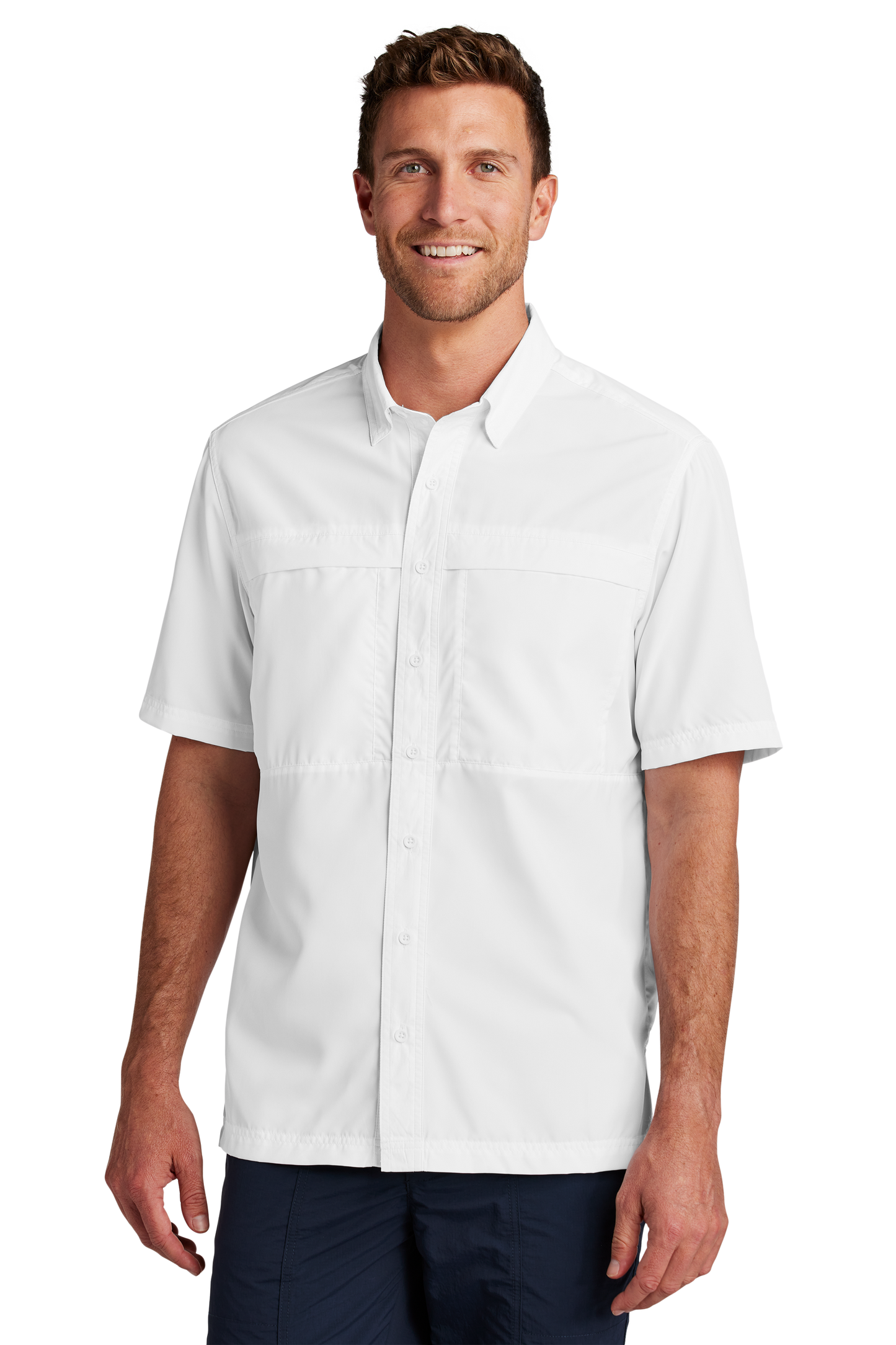 Port Authority® Short Sleeve UV Daybreak Shirt - White