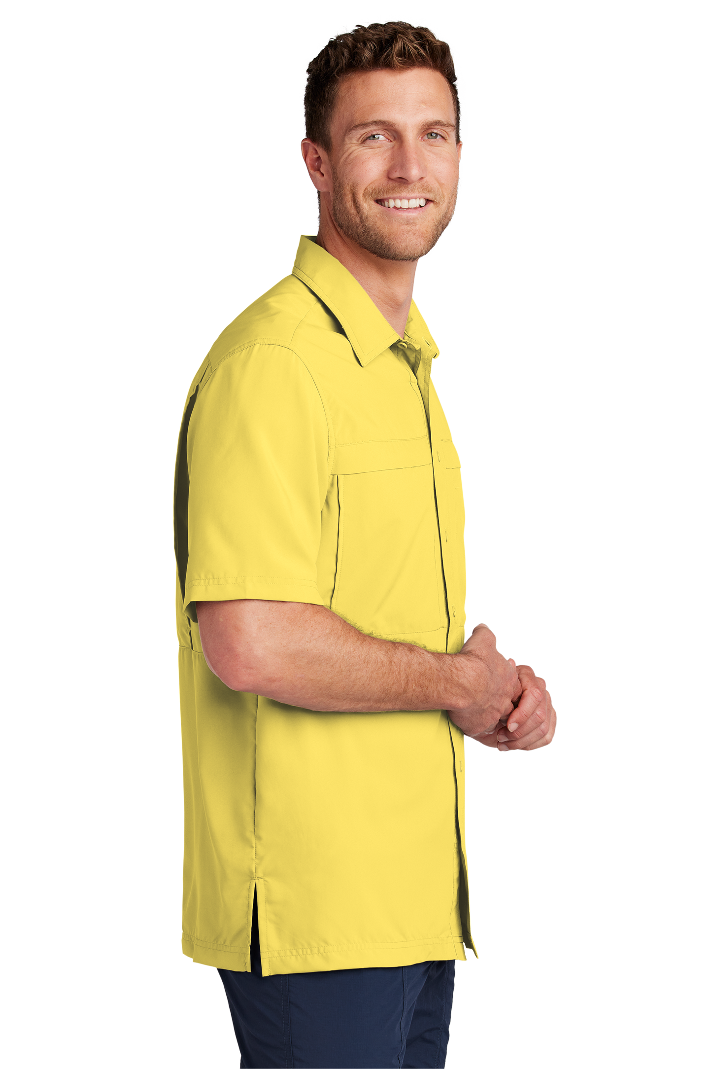 Port Authority® Short Sleeve UV Daybreak Shirt - Yellow