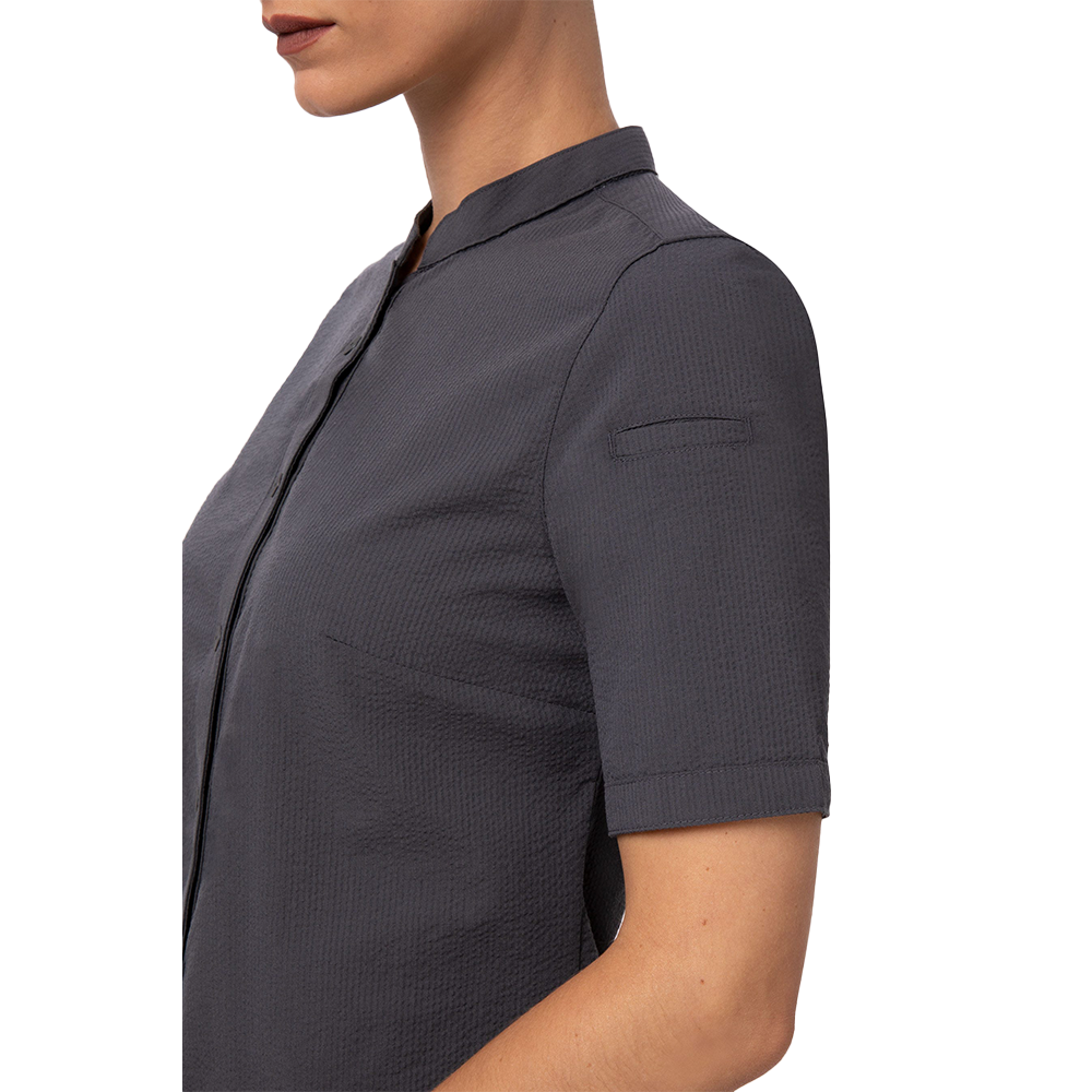 WOMEN SEERSUCKER SHIRT - Charcoal