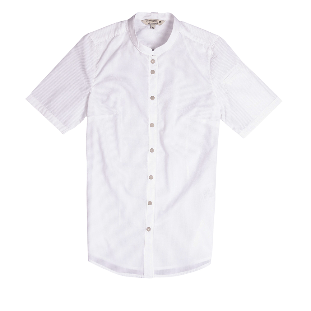 WOMEN SEERSUCKER SHIRT - White