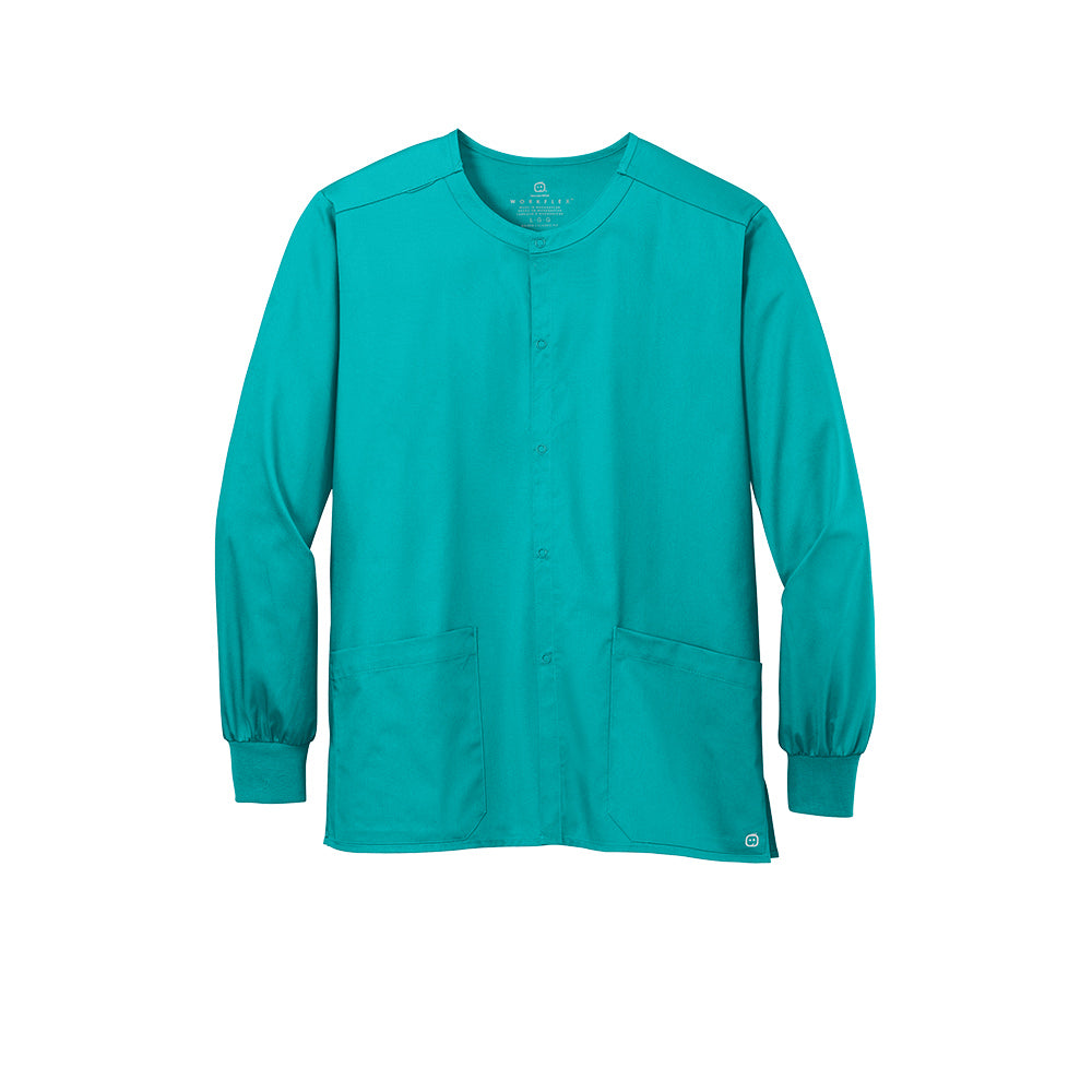 Wink™ Unisex WorkFlex™ Snap-Front Scrub Jacket - Teal