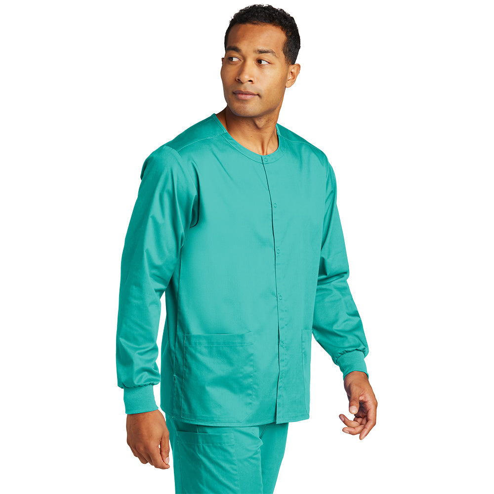 Wink™ Unisex WorkFlex™ Snap-Front Scrub Jacket - Teal