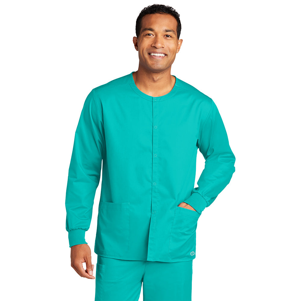 Wink™ Unisex WorkFlex™ Snap-Front Scrub Jacket - Teal