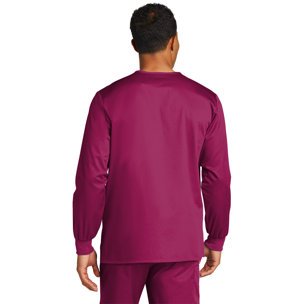 Wink™ Unisex WorkFlex™ Snap-Front Scrub Jacket - Wine