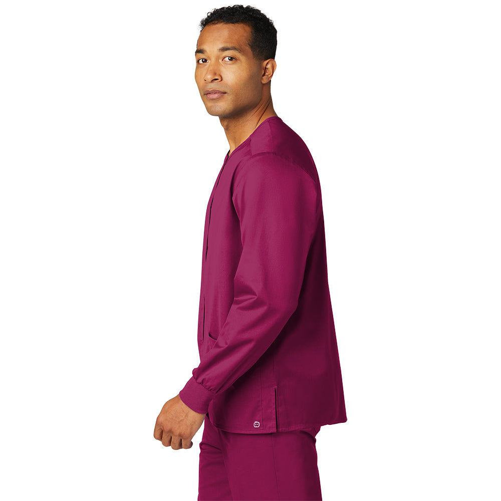 Wink™ Unisex WorkFlex™ Snap-Front Scrub Jacket - Wine