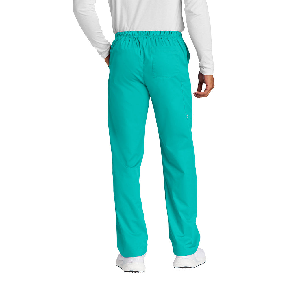 WonderWink® Men’s WorkFlex™ Mock Wrap Cargo Pants - Teal Blue