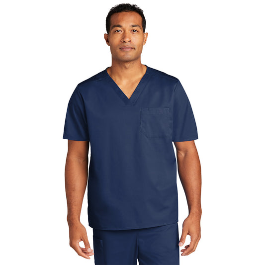 WonderWink® Men’s WorkFlex™ Mock Wrap Top - Navy