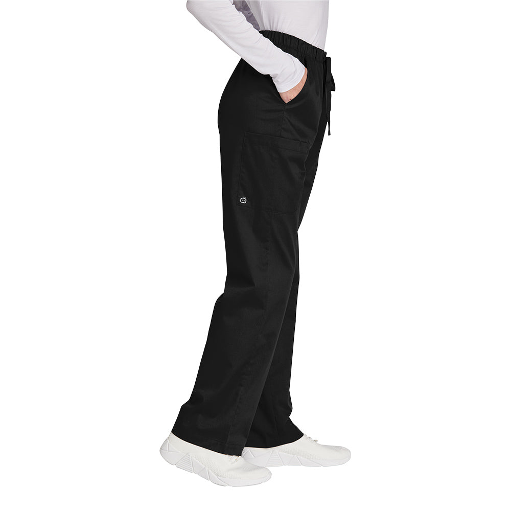 WonderWink® Women’s WorkFlex™ Mock Wrap Cargo Pants - Black