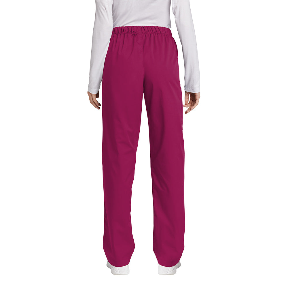 WonderWink® Women’s WorkFlex™ Mock Wrap Cargo Pants - Wine