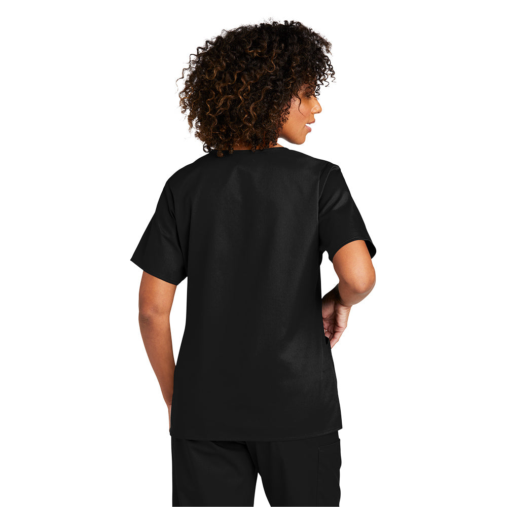 WonderWink® Women’s WorkFlex™ Mock Wrap Top - Black