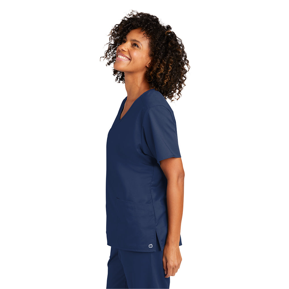 WonderWink® Women’s WorkFlex™ Mock Wrap Top - Navy