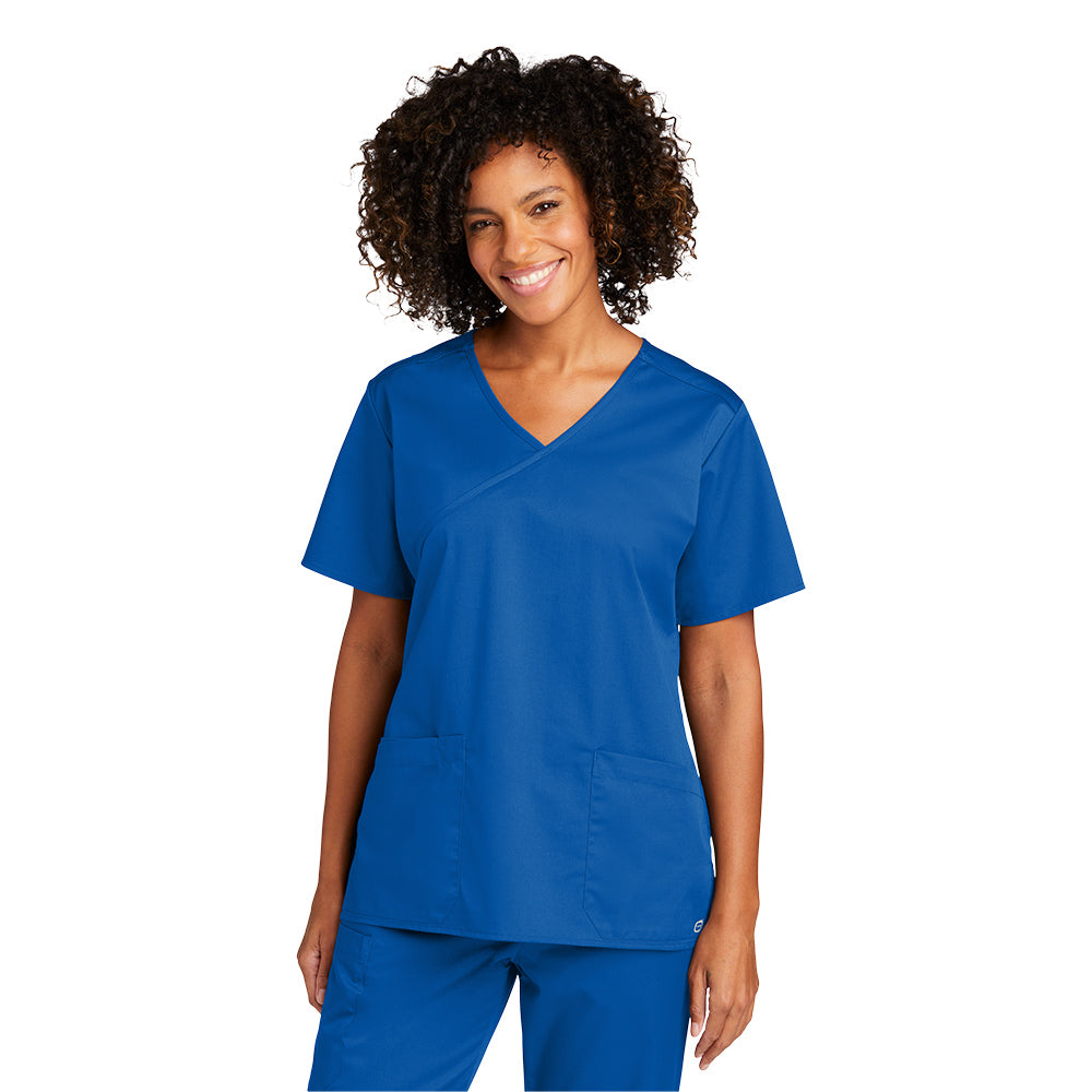 WonderWink® Women’s WorkFlex™ Mock Wrap Top - Royal