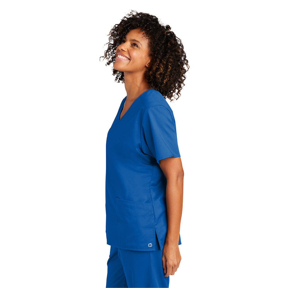 WonderWink® Women’s WorkFlex™ Mock Wrap Top - Royal