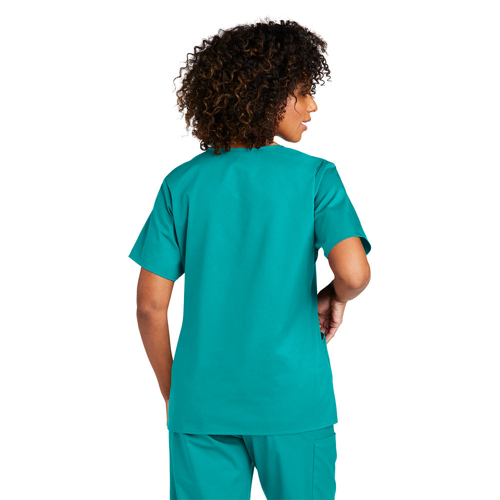 WonderWink® Women’s WorkFlex™ Mock Wrap Top - Teal Blue