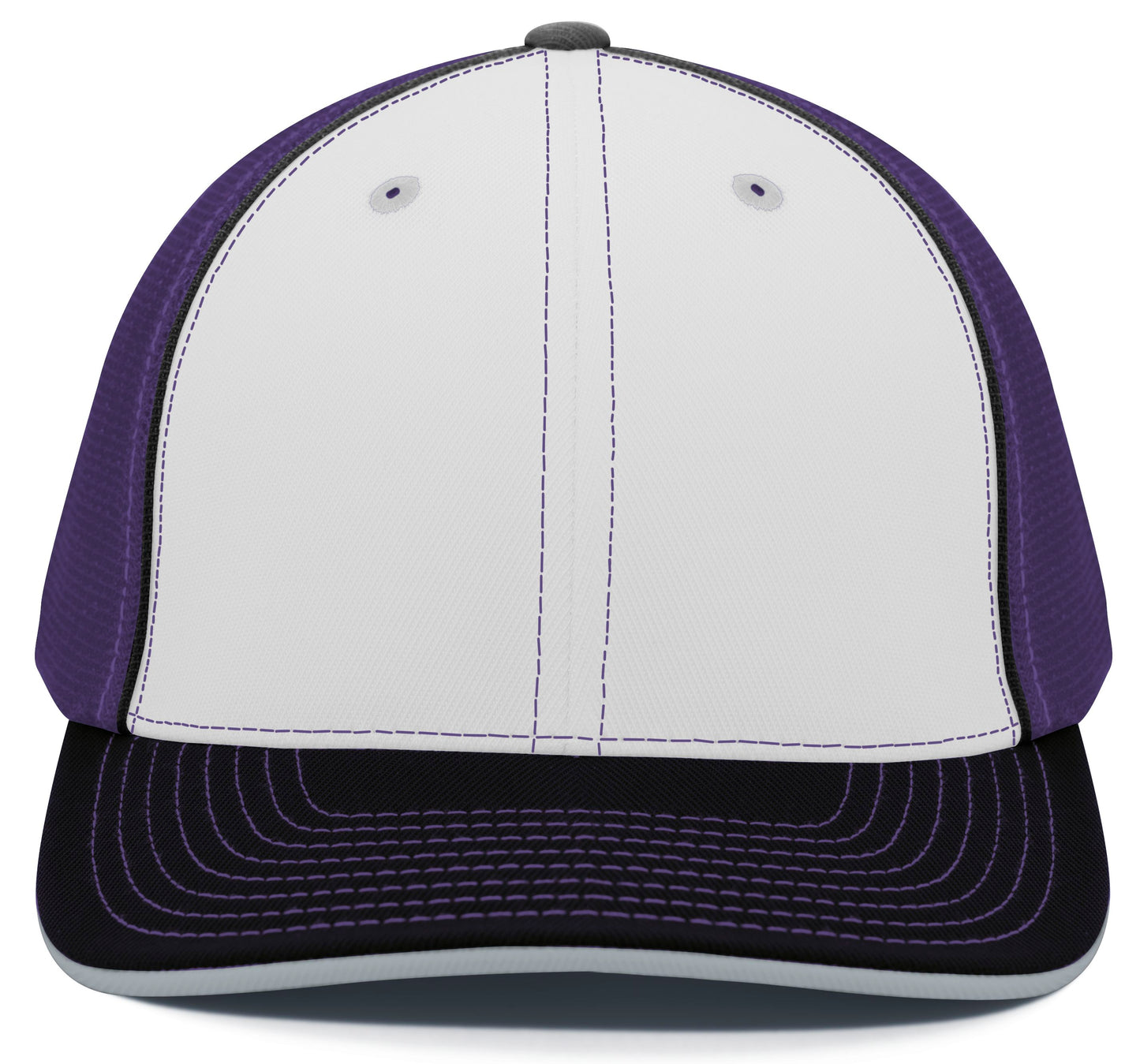 Pacific Headwear Trucker PacFlex Cap - White/Purple/Black