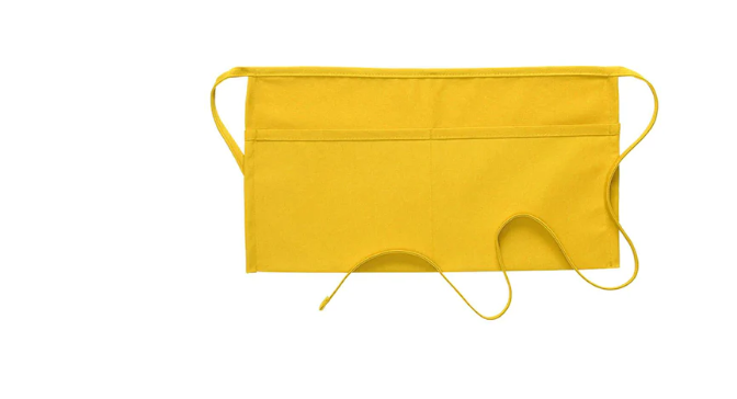 Deluxe Pocket Waist Apron (two pockets)- Yellow