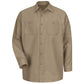 Industrial Work Shirt Long Sleeve -  Khaki