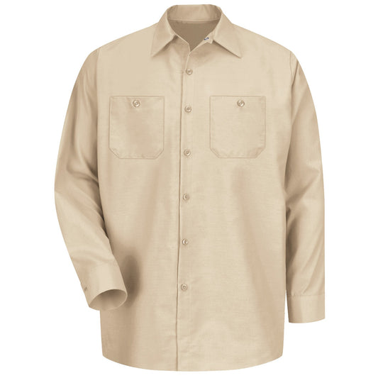 Industrial Work Shirt Long Sleeve - Light Tan