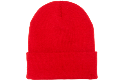 Classic Cuffed Knit Beanie - Red